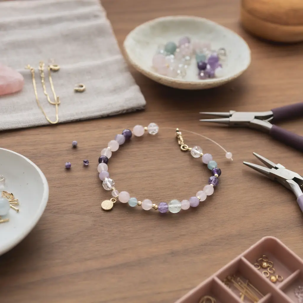 An in-progress arts and crafts project set up for independent play