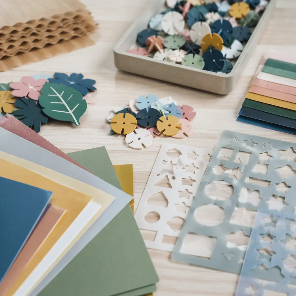 Hands-free craft materials designed for easy setup