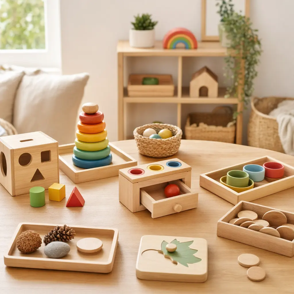 Editorial photo: montessori toys for 1–2 year olds: what to look for (variant 1)