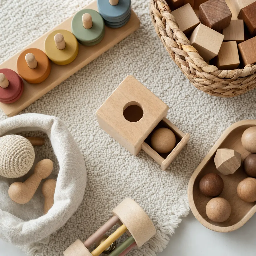 Editorial photo: montessori toys for 1–2 year olds: what to look for (variant 2)