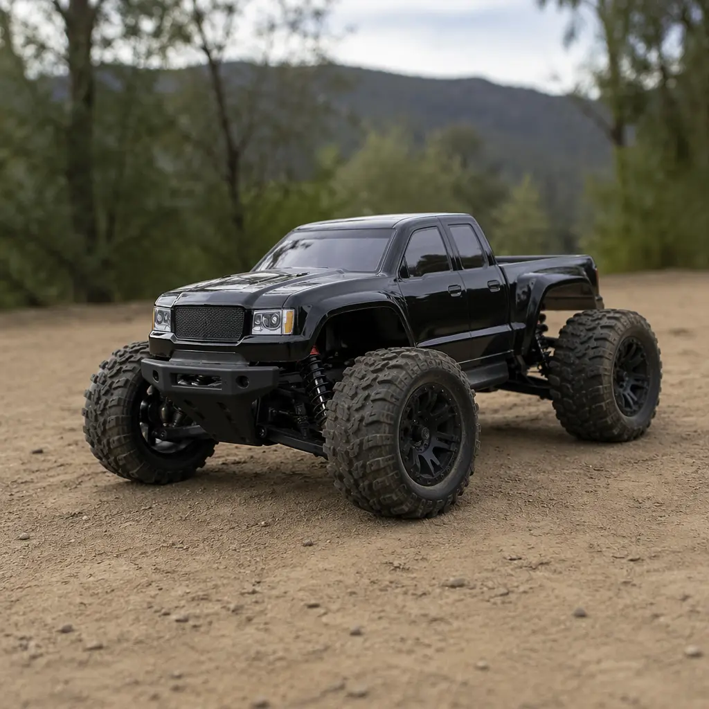 Sturdy RC truck designed for rough outdoor use