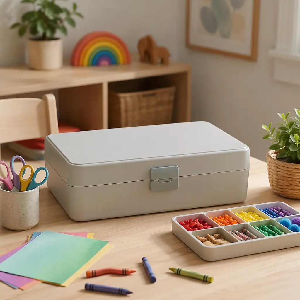 A tidy craft kit designed for quick start and easy storage