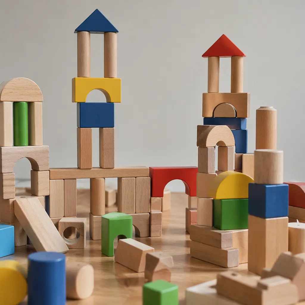 Imaginative structures built from open-ended building blocks