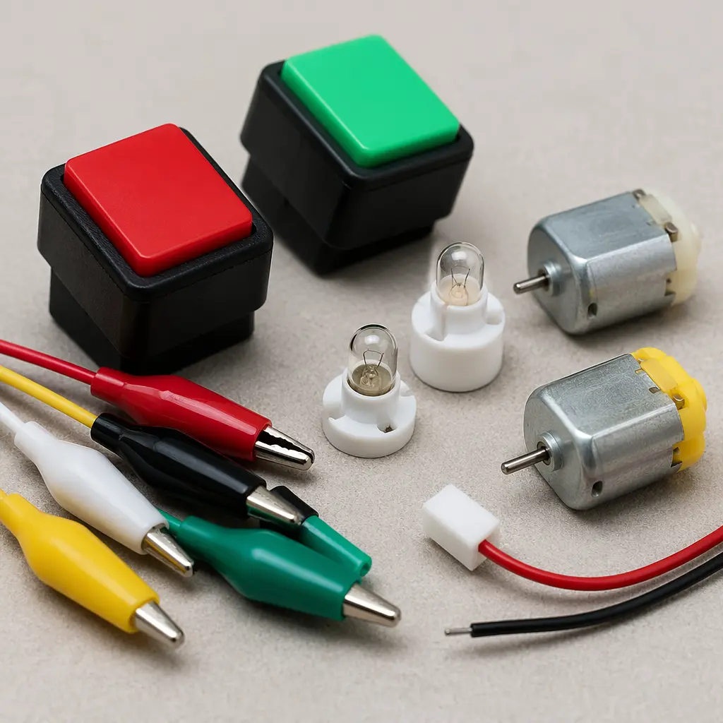 Close-up of child-friendly electronic components