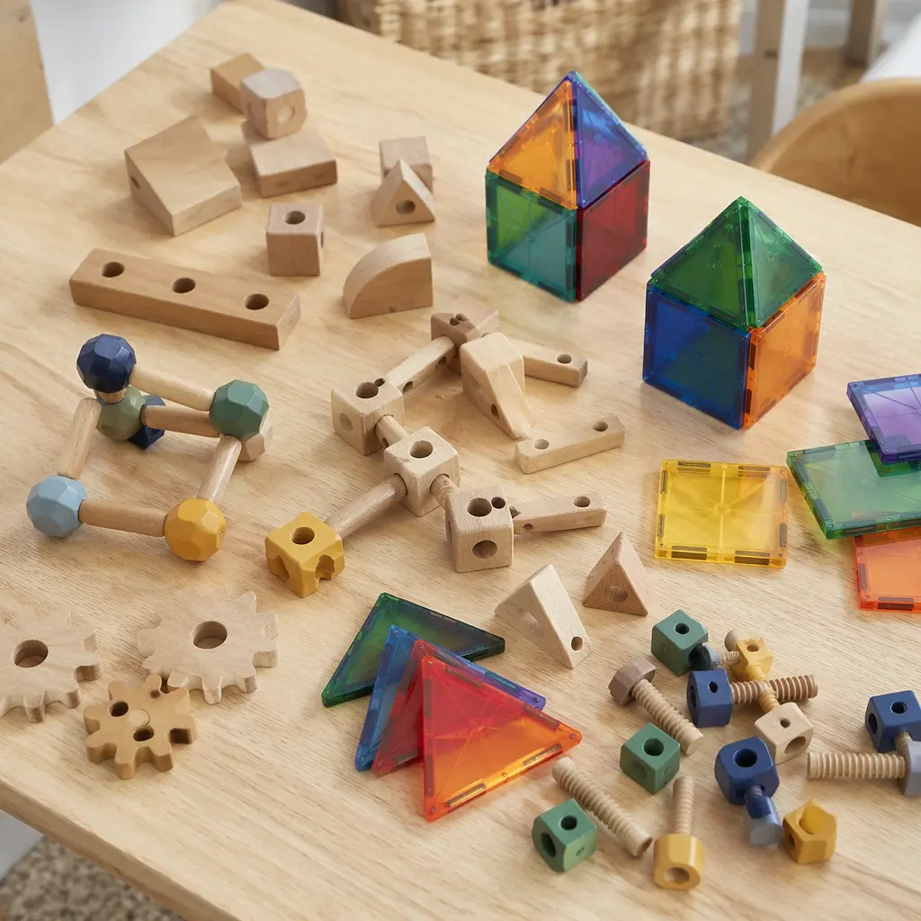 Mixed building toys that connect freely across different sets