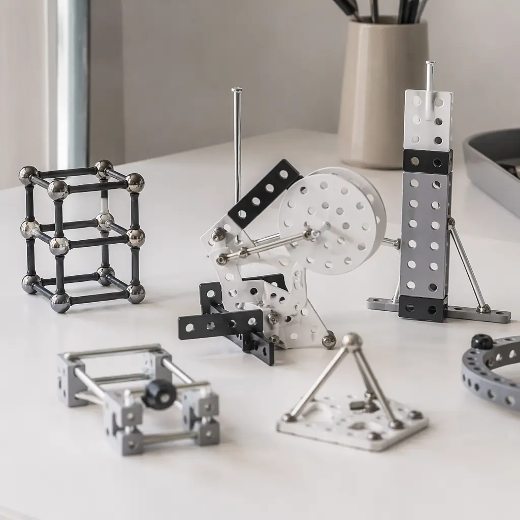 Advanced building structures made from open-ended construction pieces