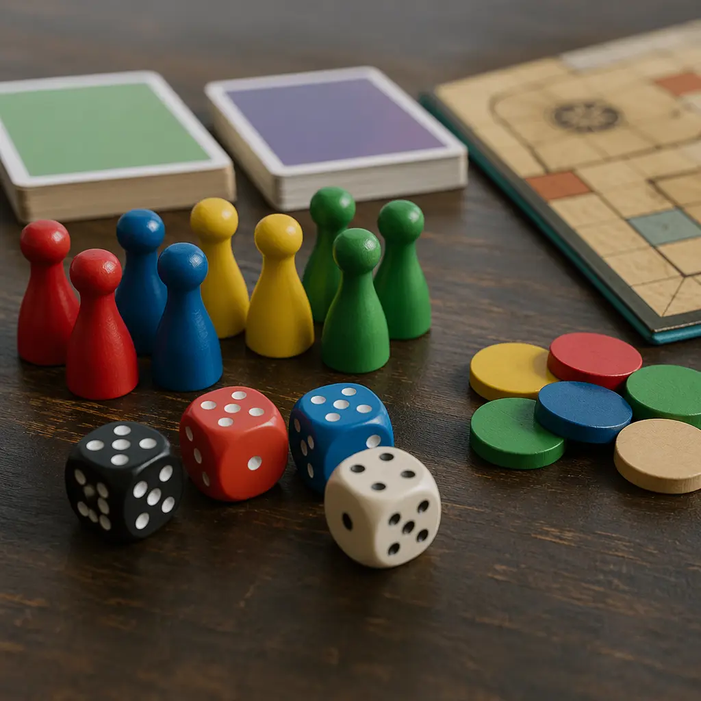 Simple board game components that are easy for kids to use