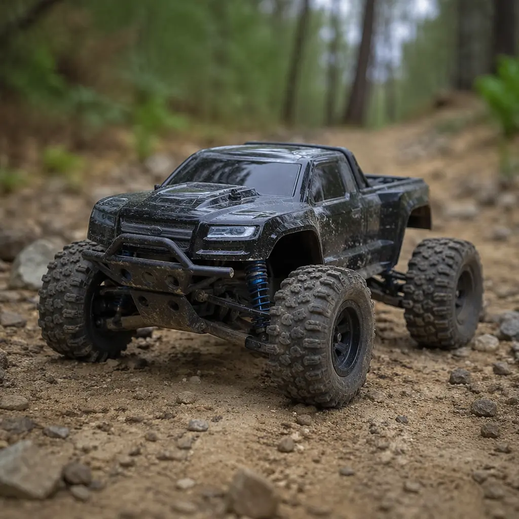 Rugged RC truck built for outdoor play on rough ground