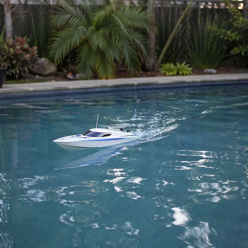 Beginner-friendly RC boat designed for calm water play