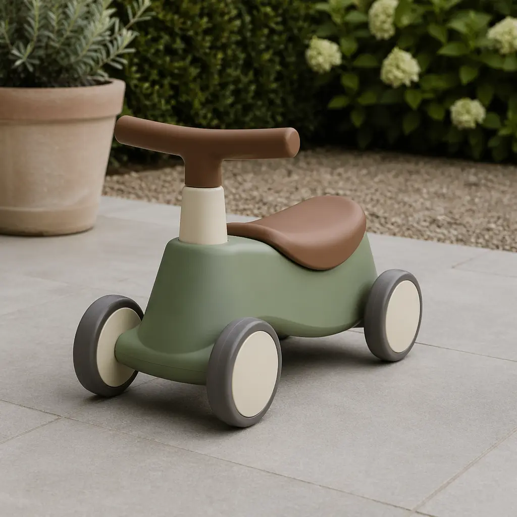Beginner ride-on toy used on a smooth outdoor surface