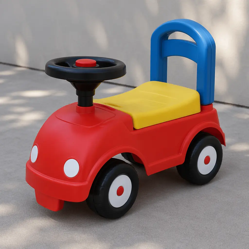 Toddler ride-on toy set on a flat outdoor surface