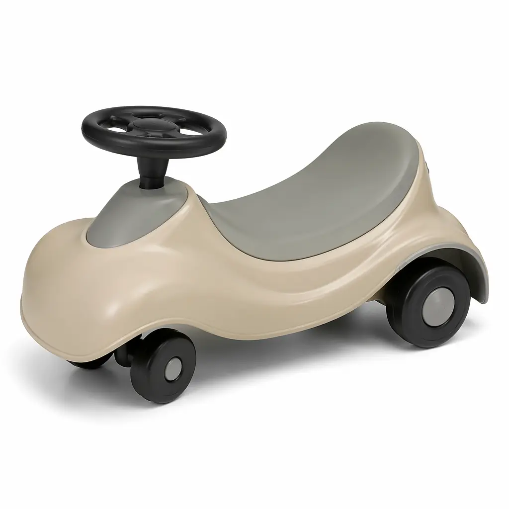 A simple pedal-free ride-on toy designed for kids, shown in a clean studio setting.