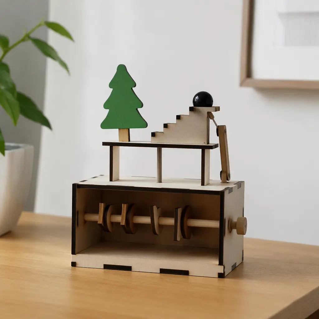 Finished beginner STEM project displayed on a desk