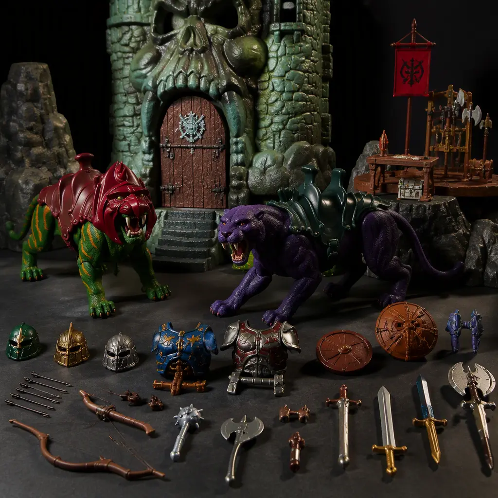 Fantasy-themed toy accessories and fortress play environment