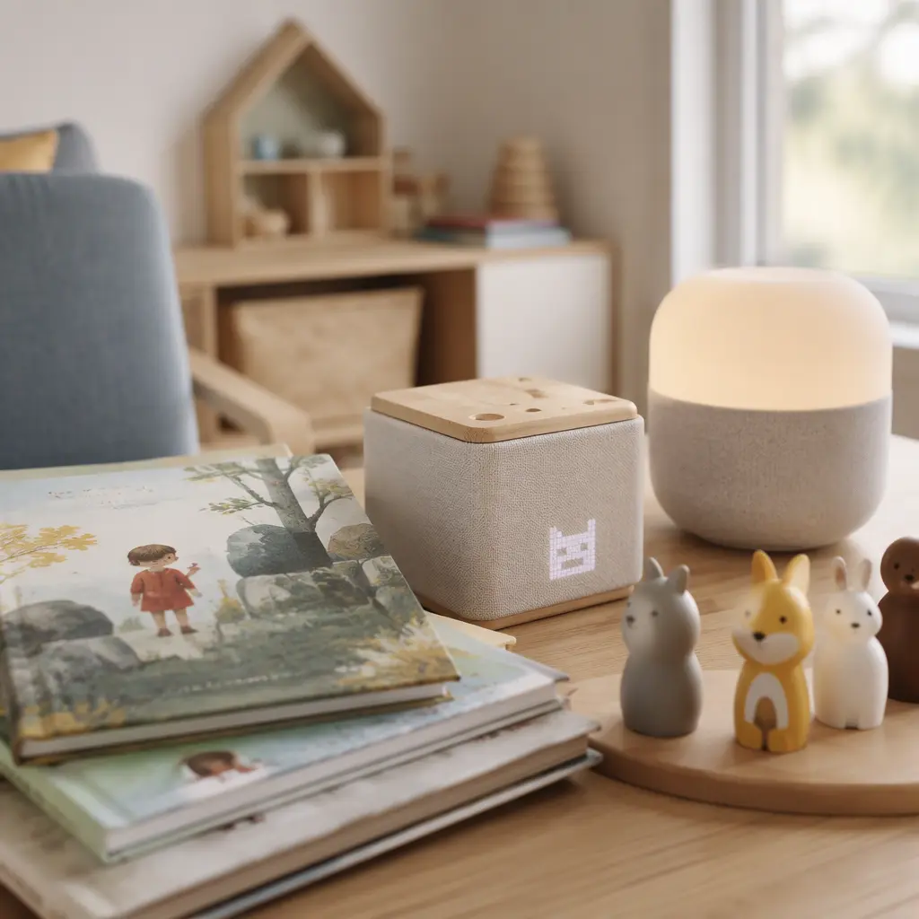 Picture books with smart reading cube and audio storytelling toy